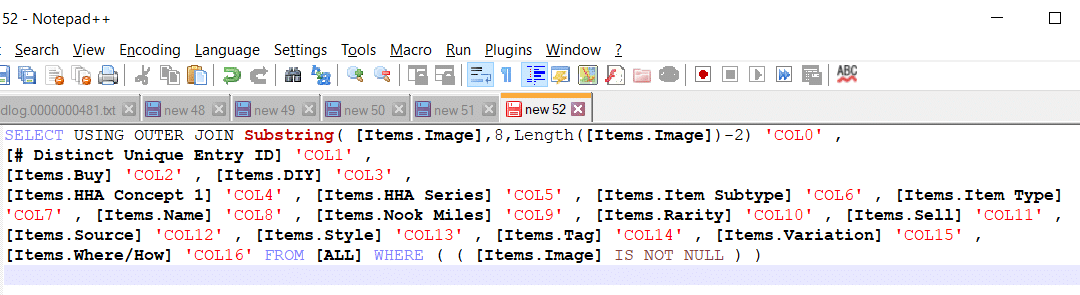 Using Notepad++ with custom language files for BQL and logs